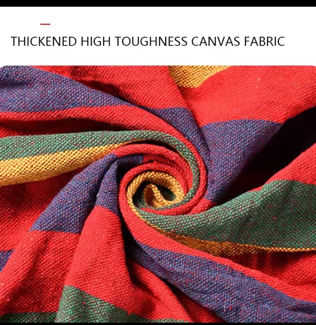 Stripped outdoor hammock heavy load bearing