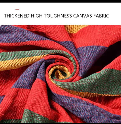 Stripped outdoor hammock heavy load bearing