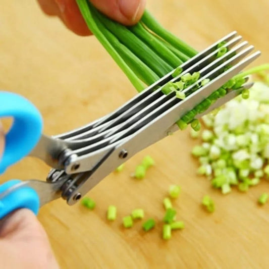 Multifunctional 5-Layer Herb Scissors