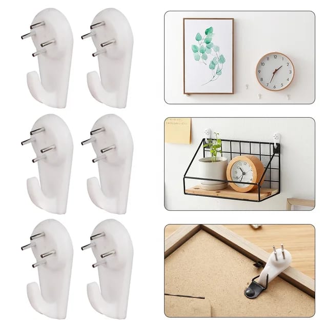 Heavy-Duty Wall Adhesive Hooks – Set of 10