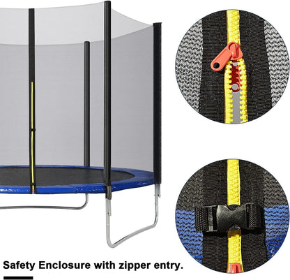Trampoline 6FT Kids Trampoline with Safety Enclosure with Netting and Ladder Edge Cover Jumping Mat