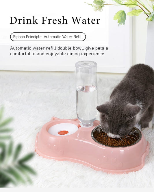 Automatic Single Pet Bowl Plus Water Dispenser