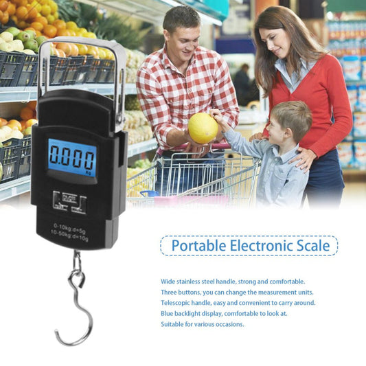 Digital LCD Portable Electronic Pocket Scale, Max 50kg