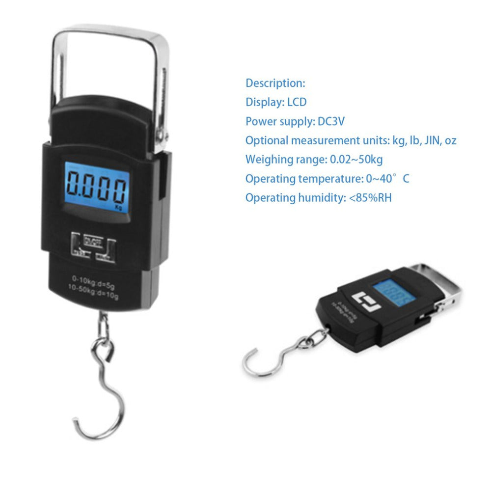 Digital LCD Portable Electronic Pocket Scale, Max 50kg