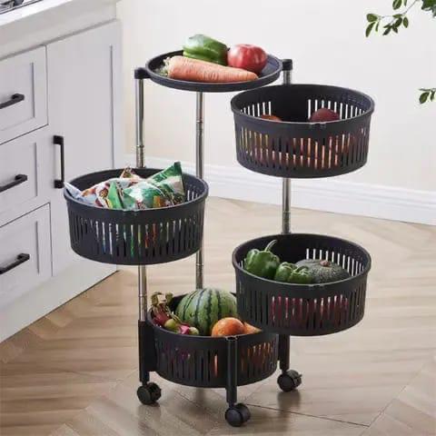 4-Tier Rotating Kitchen Rack