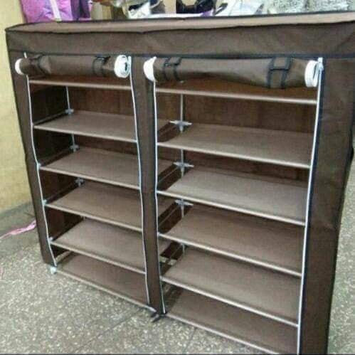 Double Column Shoe Rack – 36-Pair Capacity