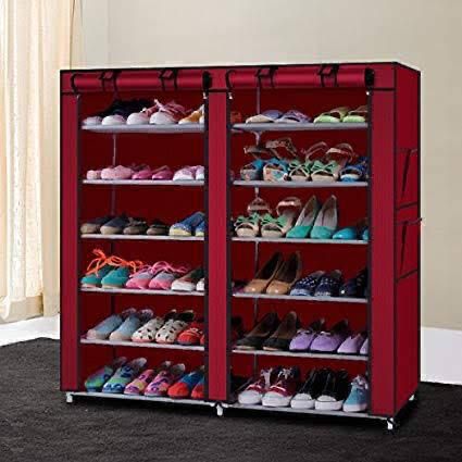 Double Column Shoe Rack – 36-Pair Capacity