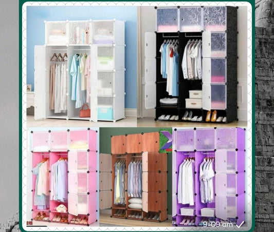 Plastic Portable Wardrobe – Lightweight & Spacious